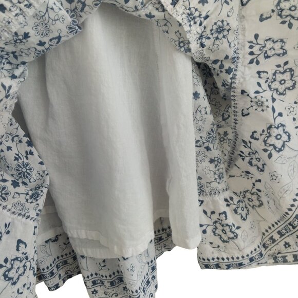 Ellos Plus Size Cotton Floral Long Skirt New Without Tags Size 14W Elastic Waist - Picture 4 of 7